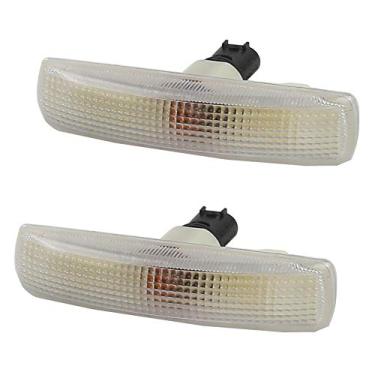 Imagem de Lâmpada de seta de seta de seta lateral Marker 1 par para esquerda e direita para Land Rover LR4 LR2 LR3 Range Sport LR007954 Marcador lateral transparente repetidor de luz