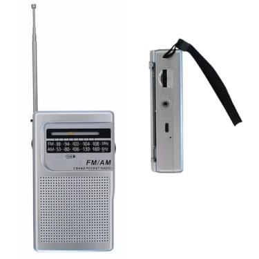 Imagem de Rádio Portátil Vertical FM/AM Retrô Compacto com Antena Estendida, Entrada P2, Ideal para Idosos, Pesca, Camping, Viagem e Situações de Emergência