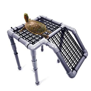 Imagem de StellarOcean Acessórios para tanque de tartaruga, plataforma extra grande para tartarugas aquáticas, doca de aquário (SG-10,8')