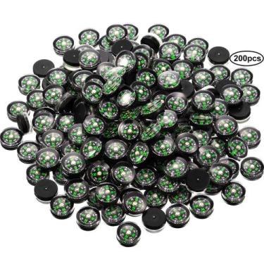 Imagem de Button Compass BBTO Mini Black Survival x200 Camping e Caminhada