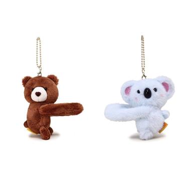 Imagem de Conjunto de chaveiros de pelúcia, urso e coala, 11 x 12 cm com corrente para todos