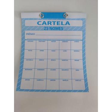 Imagem de Cartela Para Rifa Com 25 Nomes Tamoio, modelo 3