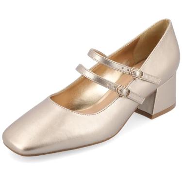 Imagem de Journee Collection Sapato feminino Nally Pump, Dourado, 39