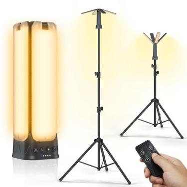 Imagem de Luzes de acampamento Clemas com controle remoto e suporte de 2,5 m 140