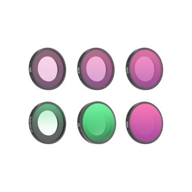 Imagem de Acessórios de Filtros para Câmera Ação Compatíveis com GO Ultra Conjunto 6 Peças Inclui 1 4 Black Soft CPL ND8 ND16 ND32 ND64 Moldura Alumínio Vidro Óptico Revestimento Multicamadas