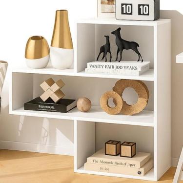 Imagem de Prateleira mdf nicho 90x90x18cm Organizador de Livros enfeites elegant