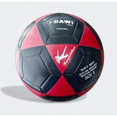 Imagem de bola de futevôlei e altinha dawi competition oficial 5, Preto, Vermelh