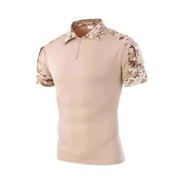 Imagem de Camiseta Tática Masculina de Secagem Rápida - Camuflada, Manga Curta p