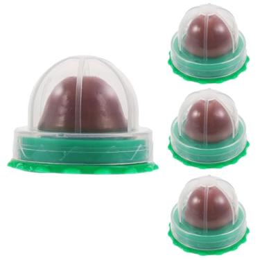 Imagem de Veemoon 4 bolas de erva de gato para gatos, bola de parede comestível de erva de gato criativa para gatos práticos lamber pirulito de vitamina pudim seguro para animais de estimação saudável pirulito