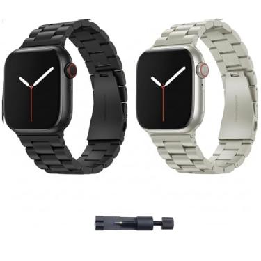 Imagem de MysticHome Pulseiras para smartwatch (preto e titânio)