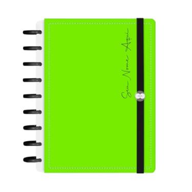 Imagem de Caderno De Disco Iscool Inteligente 140 Folhas Personalizado Solid Fluor Verde M+