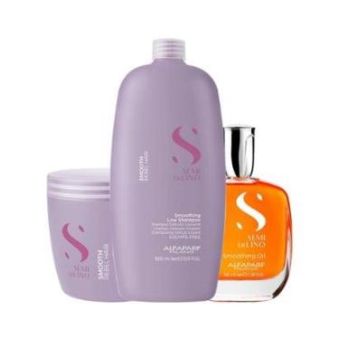 Imagem de Kit Alfaparf Milano Pro Semi Di Lino Smooth Smoothing Profissional - Shampoo e Máscara e Óleo-Unissex