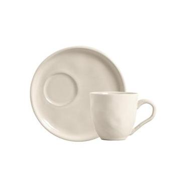 Imagem de Conjunto com 6 Xícaras De Chá Orgânico 170ml com 6 Pires Descentralizado Clay