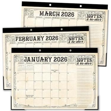 Imagem de Hadley Designs Calendário de mesa grande 2026-2027 - Calendários mensais de mesa para professores 2026-2027, calendário de mesa 2026, calendários de mesa de 18 meses de 2026, lindos itens essenciais