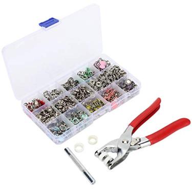 Imagem de Luqeeg Alicate de Pressão Manual Kit de Fixadores de Pressão Conjunto de Ferramentas de Botão 804 Unidades Com Botões de 10 Cores para Produção de Roupas e Artesanato DIY - Caixa de Armazenamento Conveniente Incluída