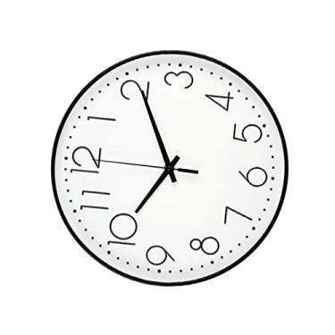 Imagem de YOUTHINK Relógio de Parede Silencioso de 8 Polegadas, Relógio de Parede Redondo Sem Tique-taque Com Vidro Transparente para Casa, Escritório, Quarto, Sala de Estar (#11)