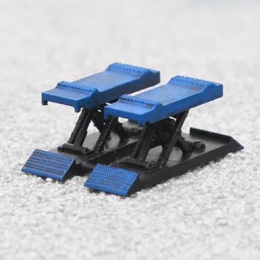 Imagem de predolo Diorama em escala 1/64 com suporte para rodas de carro e ferramentas de garagem. Decoração realista para cenários em miniatura, jardins de fadas e, Elevador de Carros