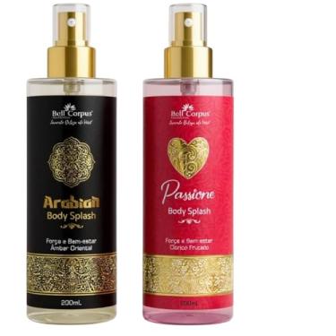 Imagem de KIT Body Splash Árabe Feminino, Fragrância Oriental Amadeirado, 200ml, Líquido, Eau de Parfum, Alta Concentração, Arabian e Passione Premium