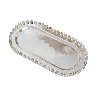 Imagem de Baoblaze Bandeja de ferro para joias, porta-objetos, decoração versátil para casa, organizador de pulseiras e colares, prato para servir