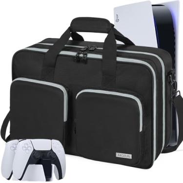 Imagem de AKOZLIN Full Padded Carrying Travel Bag Compatible with PS5/PS5 Pro Console PlayStation 5 Monitor,Headset,Game,Charger & Accessories Storage Case [Video Game]