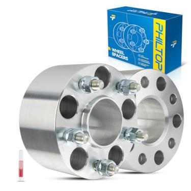 Imagem de PHILTOP Espaçadores de roda 5 x 4,5 cm compatíveis com Altima, espaçador centralizado de cubo de 5 x 114,3 mm com furo de cubo de 66,1 mm M12 x 1,25, adequado para Rogue, Sentra, Murano, Maxima