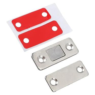 Imagem de Trava magnética para porta, ímãs de armário ultrafinos de aço inoxidável, trava de gaveta de instalação bidirecional para cozinha, trailers, casas