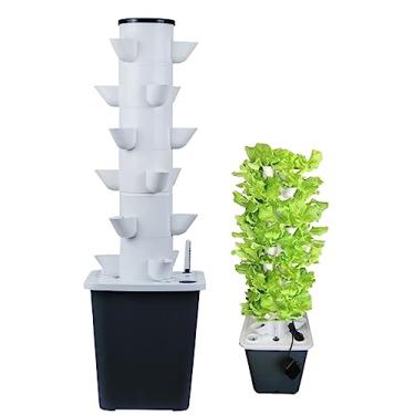 Imagem de LMJYU Sistema de cultivo hidropônico de jardim 15/20/25/30 cápsulas, kit de cultivo aeropônico, sistema de plantio aquapônico com bomba hidratante, adaptador, vasos de rede, temporizador para ervas