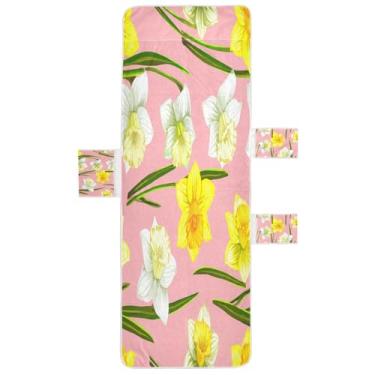 Imagem de STAYTOP Capa de toalha de cadeira de descanso 215,88 cm x 76,2 cm, capa de espreguiçadeira macia, capas de cadeira de praia com bolsos para jardim ao ar livre, pátio, pátio, banhos de sol, gramado