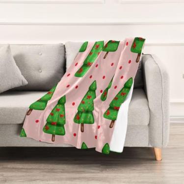 Imagem de Wassud Cobertores e mantas de Natal 152,4 x 228,6 cm, cobertor de arcos de árvore de Natal para sofá, cadeira, decoração de casa