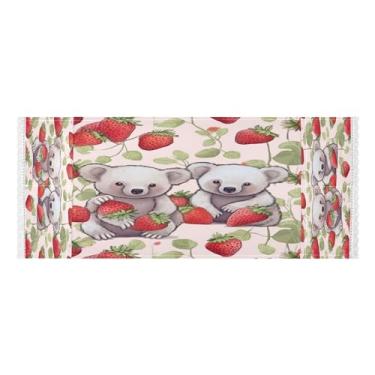 Imagem de Wassud Capas de lavadora e secadora de desenho coala, protetor de lavadora com sacos de armazenamento, capa de geladeira à prova de poeira com bolsos para lavanderia doméstica, cozinha, 120 x 55 cm