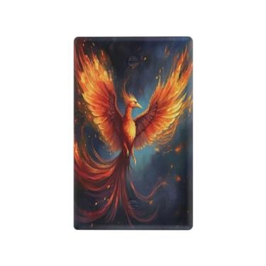 Imagem de Wassud Placa de cobertura de interruptor de luz de pássaro de fogo, 1 capa de tomada em branco placa de parede decorativa decoração de casa sala de estar quarto