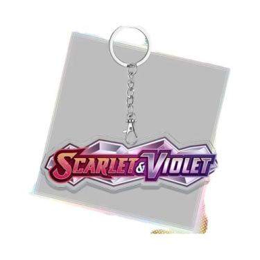 Imagem de Chaveiro Acrílico Com Logo Do Pokémon Scarlet E Violet, Pingente De Ca