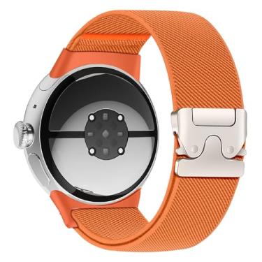 Imagem de Zspoly Nylon Pixel Watch 4 Pulseira 4 Pulseira 45 mm para Google Pixel 1 / 2 / 3 41 mm Watch Pulseiras para Homens Fecho de Paraquedas Tecido Trançado Elástico Feminino, 45mm, Nylon, No Gemstone