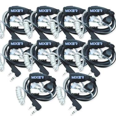 Imagem de Fone para Rádio Comunicador compatível com Baofeng 777s Uv5r Intelbras Rc3002, In-Ear, Silicone, Preto, Com Fio, 10 Unidades