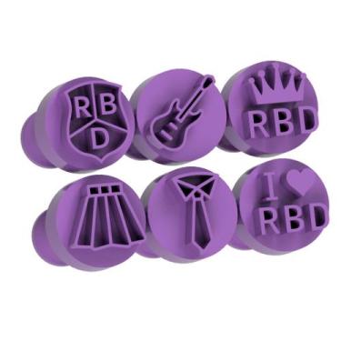 Imagem de Kit Carimbo Marcador Brigadeiros RBD REBELDE Molde Festa Confeitaria A