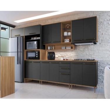 Imagem de Cozinha Modulada Completa 9 Peças com Torre Quente 13 Portas 2 Gavetas
