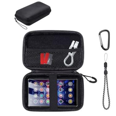 Imagem de Estojo de transporte para MECHEN X56 MP3 Player - Capa protetora rígida para transporte, bolsa portátil de armazenamento de viagem com cordão e mosquetão | Antiarranhões e à prova de choque