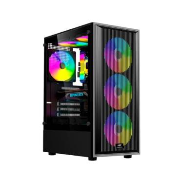 Imagem de Gabinete Gaming C3Tech MT-G120BK Preto, lateral em vidro temperado, Portas USB 3.0 e 2.0, Conector P2, Possui Organizador de Cabos, Compatível com placas-mãe Micro ATX e Mini ITX e Water Cooler