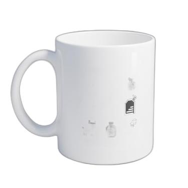 Imagem de Caneca Xícara de Café Porcelana 300ml Pixel Art Emojis