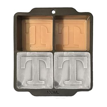 Imagem de Molde de cubos de gelo com monograma com tampa, bandeja de gelo de uísque de 5 cm, molde de cubo de gelo de coquetel, monograma de casamento, presente de agradecimento, presentes para o pai (letra T)