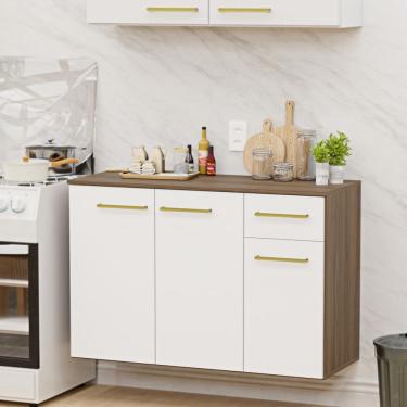 Imagem de Balcão Auxiliar Modulado 15mm Bancada Cozinha Compacta