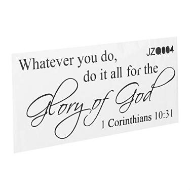 Imagem de GLOGLOW Adesivo de Parede Adesivo, Material de PVC, Removível, 23,6 X 10,6 pol., para Quarto e Sala de Estar, Citação Adesiva de Parede Nan