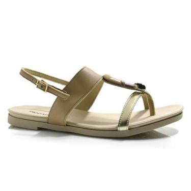 Imagem de Sandália Rasteira Feminina Piccadilly, Bege, 37