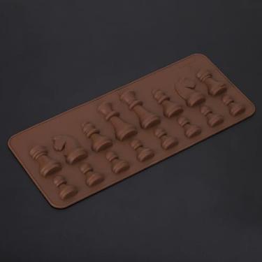 Imagem de GLOGLOW Molde de Preparação de Alimentos Molde de Silicone para Chocolate, Produto Comestível, Design Antiaderente, 8 X 3,3 Polegadas, Marrom, Seguro para Forno e Freezer, Produtos de Panificação
