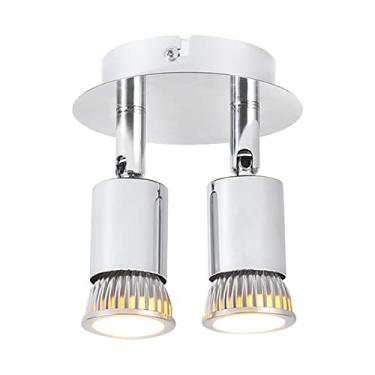 Imagem de Lâmpada de Spot Heads Wall para Interior Luz Teto Base GU10 Suporte Soquete Acessório Iluminação Direcional Rotativo Ajustável Cozinha Corredor Banheiro Casa Portão Café AC85-265V Liga Aço Inoxidável
