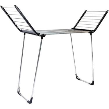 Imagem de Varal De Chão Dobrável Aluminio Retrátil 1,60m - Não Enferruja - Reforçado