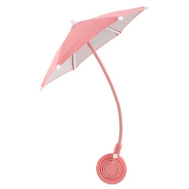 Imagem de Guarda-chuva magnético para telefone, guarda-sol ajustável universal com anel de telefone giratório e design dobrável para praia, piscina, exterior, viagem ao ar livre (rosa)
