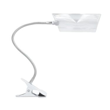 Imagem de Cryfokt Lupa Grande 4X Com Clipe para Leitura de Artesanato de Reparo, Lupa de Mangueira Flexível para Idosos ou Indivíduos Com Baixa Visão, Metal, 252x145mm, 1 Peça