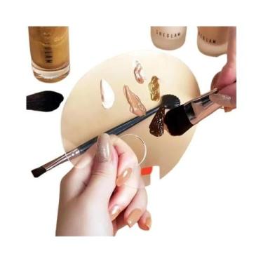 Imagem de Paleta De Maquiagem Em Acrílico Transparente Para Mistura De Base Líqu