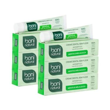 Imagem de Kit 6X Creme Dental Boni Natural Menta e Melaleuca 90g